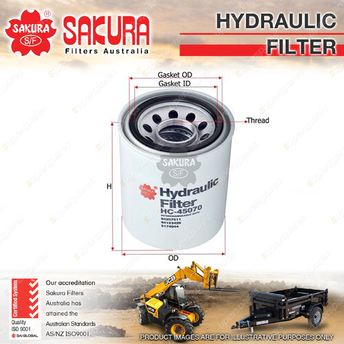 Sakura Hydraulic Oil Filter for Case IH FARMALL 60B 2.5L S4QL I4 8V 2012-2014