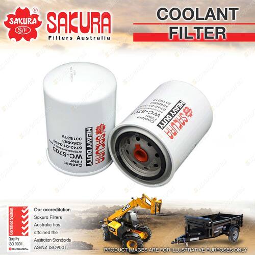 Sakura Coolant Filter for Freightliner FL112 14.0L CUM N14 I6 12V Truck 90-02