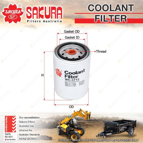 Sakura Coolant Filter for Freightliner FL112 FLB 12.7L S60 I6 12V Truck 90-00