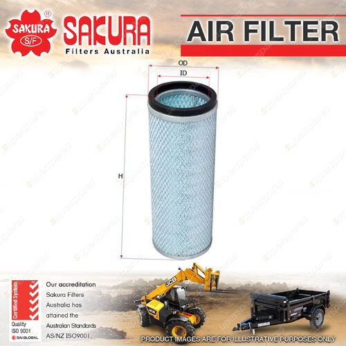 Sakura Air Filter for Komatsu WA320-1 S6D105-1AJ I6 12V Loader 1900-On 342.7mm