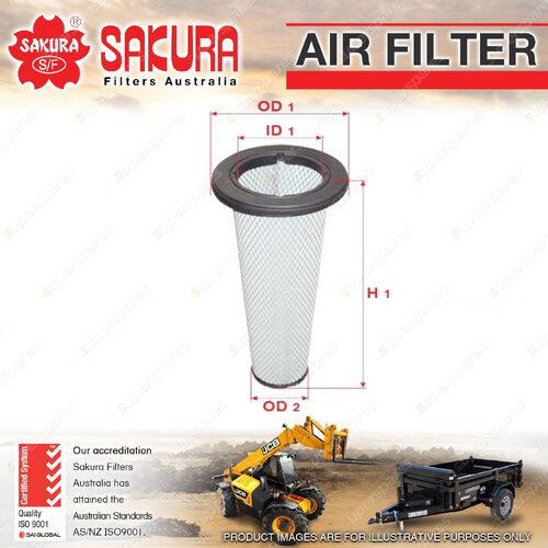 Sakura Air Filter for John Deere 350DLC 9.0L 6090H I6 12V Excavator 00-On 495mm