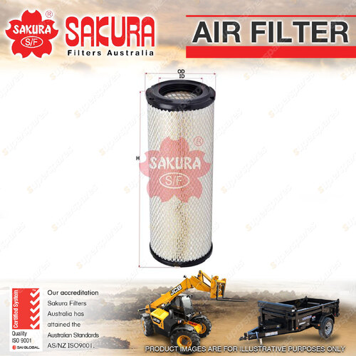 Sakura Air Filter for Case IH 580LE 580SLE 3.9L I4 8V Loader 1995-2002 392mm