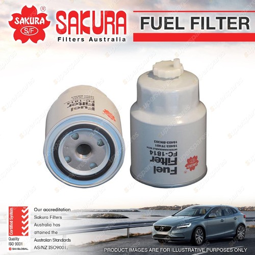 Sakura Fuel Filter for Nissan Pathfinder R51 Turbo Diesel 4Cyl 2.5L 2005-2006