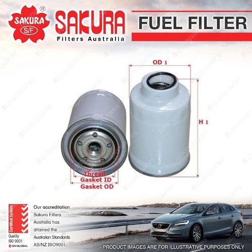 Sakura Spin-On Fuel Filter for Mitsubishi Asx Outlander ZJ ZK ZL TD 1.8 2.2 2.3