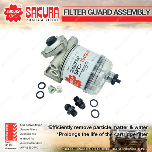 1 x Sakura Filter Guard Assembly Spin-on - FG-1902-10-AN8 M16 to AN-8