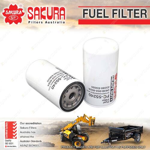 Sakura Spin-On Fuel Filter for Kobelco SK3308 SK350LC 7.7L I6 12V 10-On