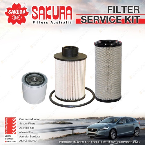 Sakura Oil Air Fuel Filter Service Kit for Iveco Daily 35S12 35S14 2005-2007