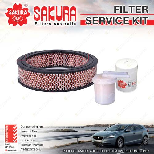 Sakura Oil Air Fuel Filter Service Kit for Nissan 280C 720 King Cab Pick-Up