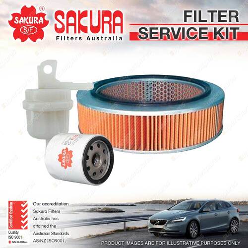 Sakura Oil Air Fuel Filter Service Kit for Daihatsu Charade G102 G200 202B 100