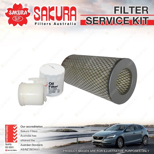 Sakura Oil Air Fuel Filter Service Kit for Toyota Hiace TRH201R TRH221R TRH223R