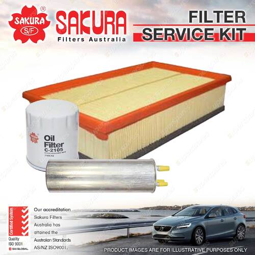 Sakura Oil Air Fuel Filter Service Kit for Volkswagen Multivan Transporter T5 T6