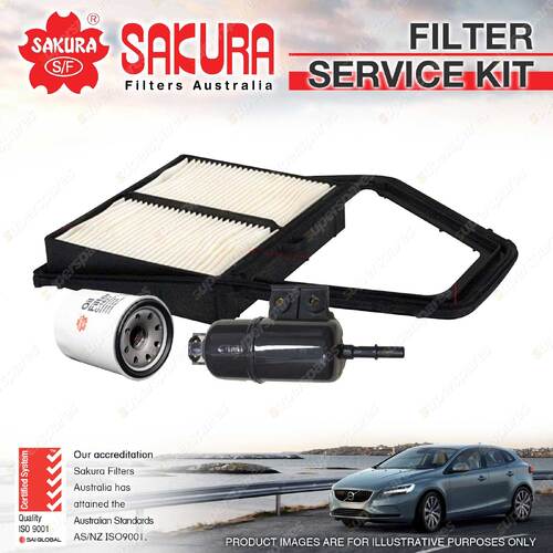 Sakura Oil Air Fuel Filter Service Kit for Honda Civic ES9 EU 00-06