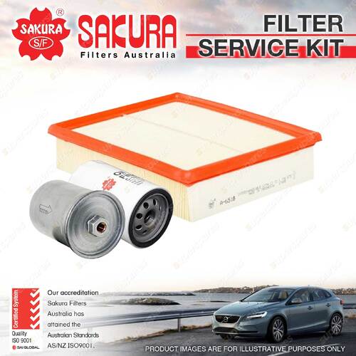 Sakura Oil Air Fuel Filter Service Kit for Audi A4 B6 1.8T Rs4 B5 2.7T Twin Qt