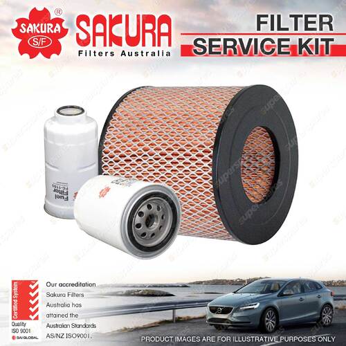 Sakura Oil Air Fuel Filter Service Kit for Toyota Dyna 100 LH80 150 LY60