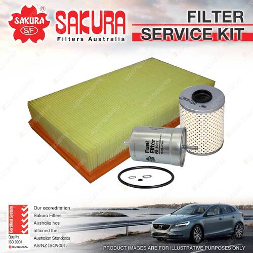 Sakura Oil Air Fuel Filter Service Kit for BMW 325I E36 04/1991-05/1995