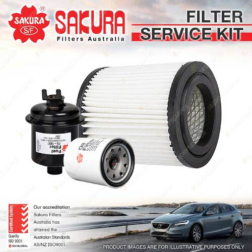 Sakura Oil Air Fuel Filter Service Kit for Honda Integra DC 10/2004-04/2007