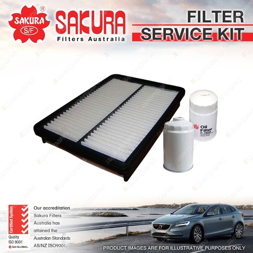 Sakura Oil Air Fuel Filter Service Kit for Hyundai Santa Fe CM 11/2009-08/2012