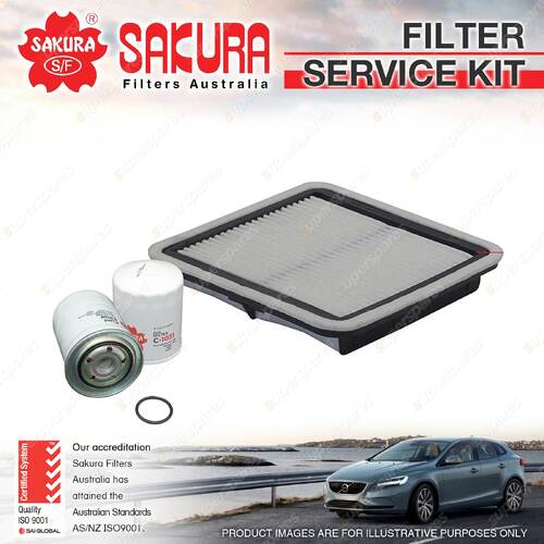 Sakura Oil Air Fuel Filter Service Kit for Subaru Outback BR 11/2009-On