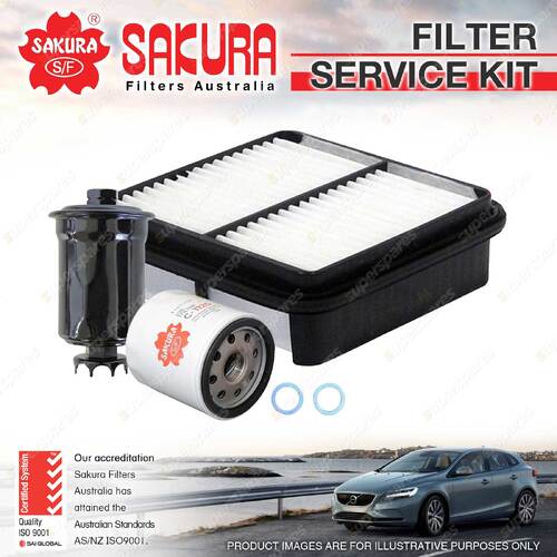 Sakura Oil Air Fuel Filter Service Kit for Toyota Paseo EL44R 07/1991-1996