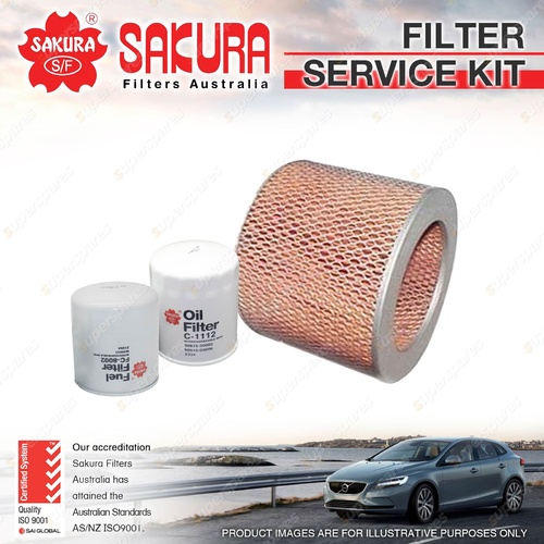 Sakura Oil Air Fuel Filter Service Kit for Toyota Hilux Surf 1987-1994