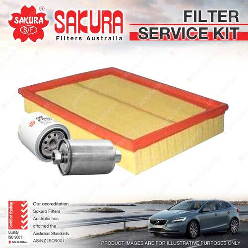 Sakura Oil Air Fuel Filter Service Kit for Landrover Discovery Series 1 93-2005