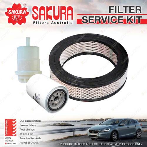 Sakura Oil Air Fuel Filter Service Kit for Holden Commodore VB VC VH VK 4 6Cyl