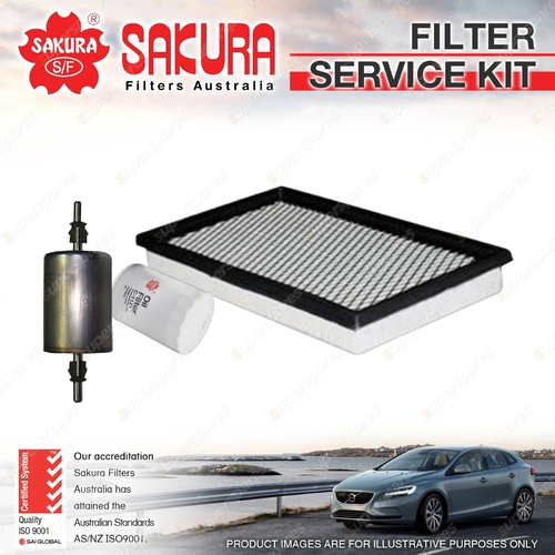 Sakura Oil Air Fuel Filter Service Kit for Ford Explorer UN UP UQ 4.0L V6 Auto