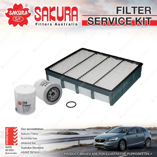 Sakura Oil Air Fuel Filter Service Kit for Ford Courier PE 2.5L TD Panel 99-00