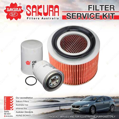 Sakura Oil Air Fuel Filter Service Kit for Nissan Patrol GU GUII GUIII 4.2L TD