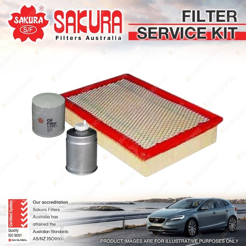 Sakura Oil Air Fuel Filter Service Kit for Ford Transit VF VG 2.5L TD A/C 97-00