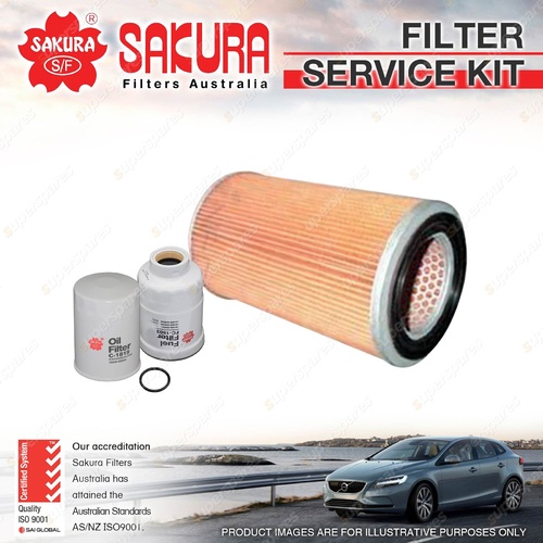 Sakura Oil Air Fuel Filter Service Kit for Nissan Terrano II R20 2.7L TD 97-00