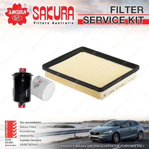 Sakura Oil Air Fuel Filter Service Kit for Hyundai Sonata EF 2.0L 2.5L Petrol