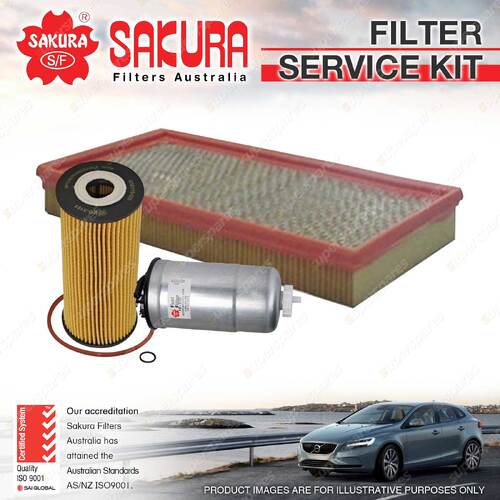 Sakura Oil Air Fuel Filter Service Kit for Volkswagen LT Van 35 46 2.5 TDi 03-07