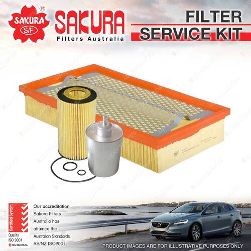 Sakura Oil Air Fuel Filter Service Kit for Mercedes Benz E280 E320 E430 W210