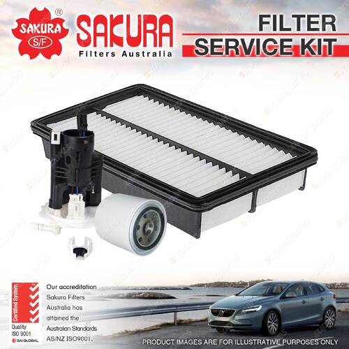 Sakura Oil Air Fuel Filter Service Kit for Mazda MPV LW 2.5L V6 08/99-06/02