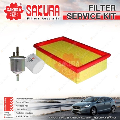 Sakura Oil Air Fuel Filter Service Kit for Hyundai Accent LC 1.5 1.6 Petrol 4Cyl