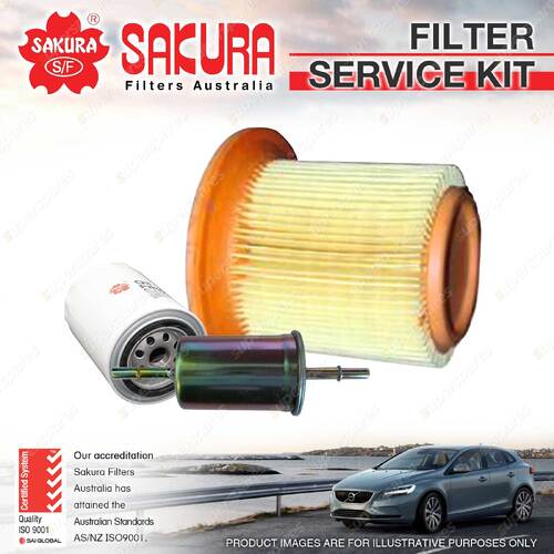 Sakura Oil Air Fuel Filter Service Kit for Ford Explorer US 4.0L V6 Manual 00-01