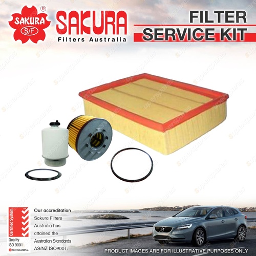 Sakura Oil Air Fuel Filter Service Kit for Ford Transit VH VJ 2.4L TD 00-04