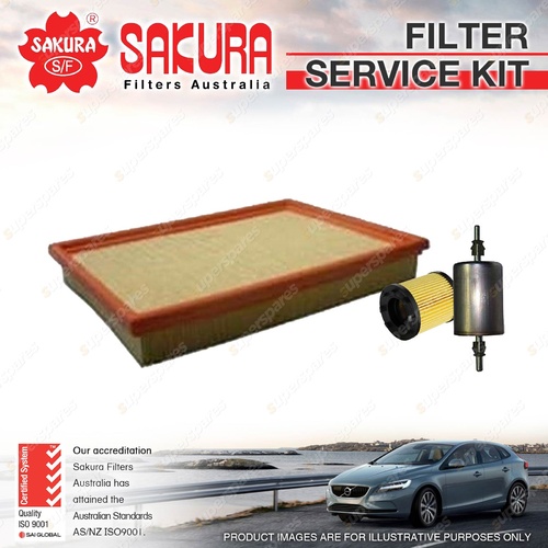 Sakura Oil Air Fuel Filter Service Kit for Holden Astra TS Zafira TT 2.2L Petrol