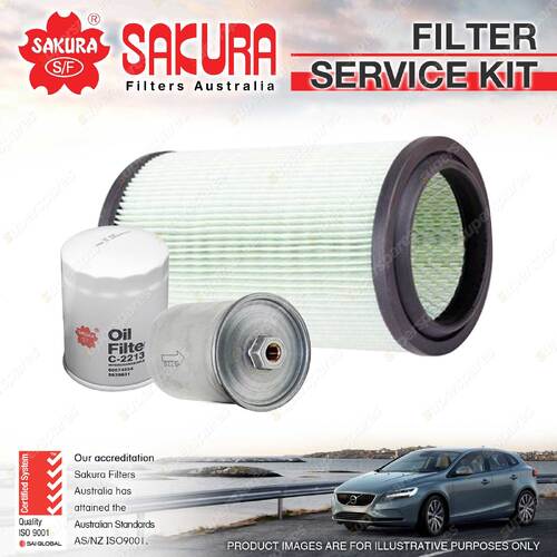 Sakura Oil Air Fuel Filter Service Kit for Alfa Romeo 166 3.0L V6 Petrol 99-09