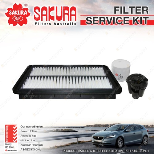 Sakura Oil Air Fuel Filter Service Kit for Kia Sorento BL 3.5L V6 02/03-12/05