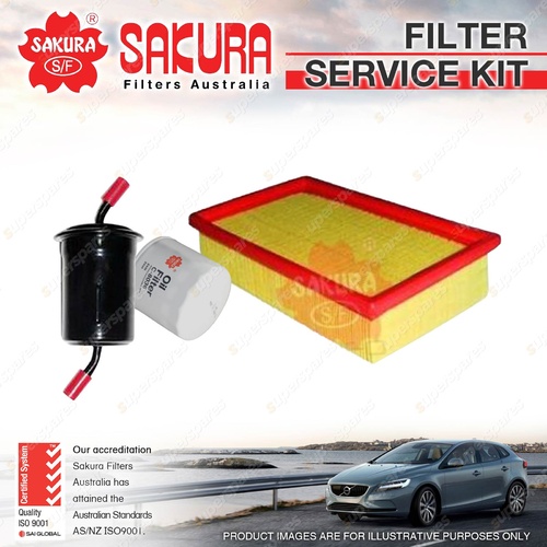 Sakura Oil Air Fuel Filter Service Kit for Mazda E1800 FWD 1.8L 02/03-2006