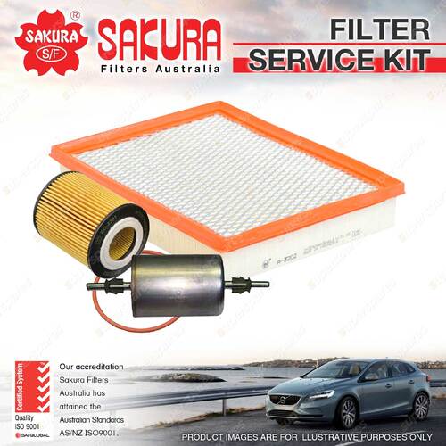 Sakura Oil Air Fuel Filter Service Kit for Holden Vectra ZC 3.2L V6 03/03-2005