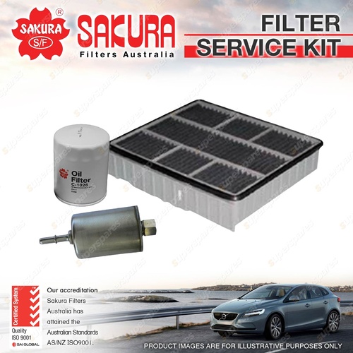 Sakura Oil Air Fuel Filter Service Kit for Mitsubishi Magna TL TW 3.5L V6 03-05