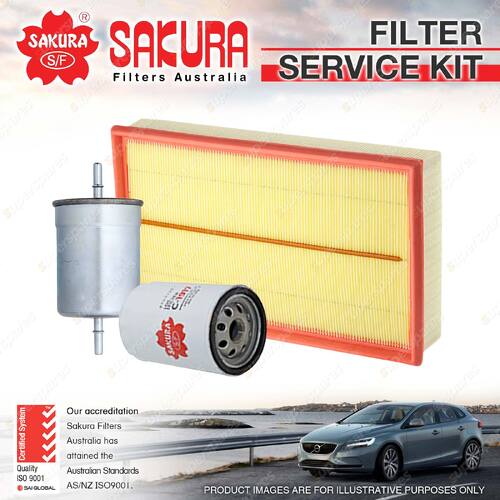 Sakura Oil Air Fuel Filter Service Kit for Volkswagen Citivan Transporter T5 2.0