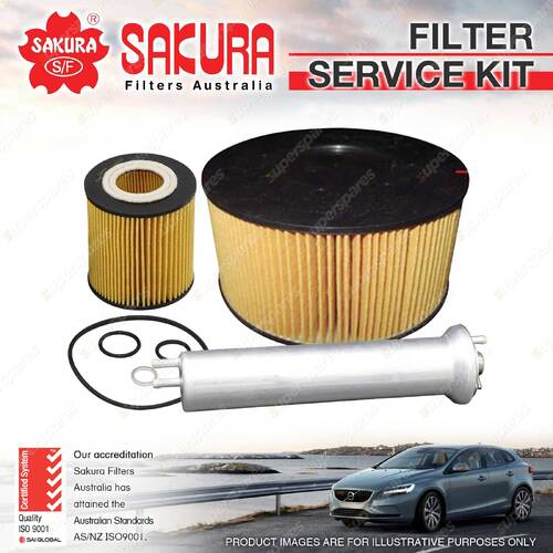 Sakura Oil Air Fuel Filter Service Kit for BMW 316Ti 318i 318Ti E46 1.8 2.0 4Cyl