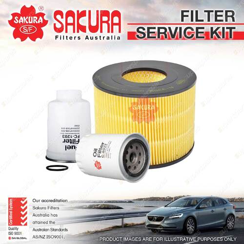 Sakura Oil Air Fuel Filter Service Kit for Daihatsu Delta V54 V57 V58 2.8LD 4Cyl