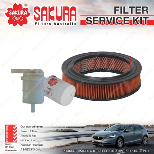 Sakura Oil Air Fuel Filter Service Kit for Mitsubishi Sigma GJ GK GN 2.0L 2.6L