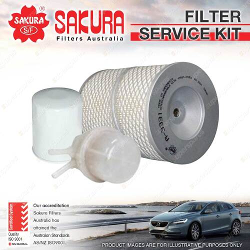 Sakura Oil Air Fuel Filter Service Kit for Toyota Hilux YN55 YN57 YN65 LWB YN67