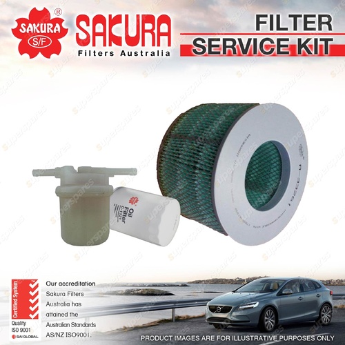 Sakura Oil Air Fuel Filter Service Kit for Toyota Landcruiser FJ40 FJ45 FJ55 4.2